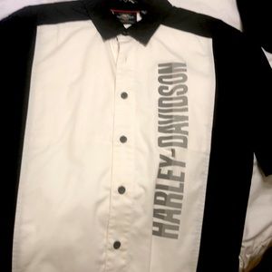 Harley Davidson dual logo button down shirt